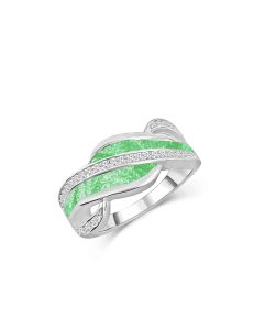 LifeStone™ Ladies Always Cremation Ashes Ring-Sterling Silver-Apple