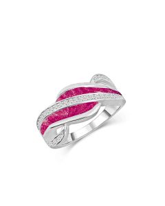 LifeStone™ Ladies Always Cremation Ashes Ring-Sterling Silver-Mulberry