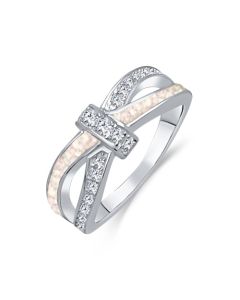 LifeStone™ Ladies Bow Ribbon Cremation Ashes Memorial Ring-Ballerina-Sterling Silver