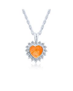 LifeStone™ Cherished Heart Cremation Ashes Pendant-Amber