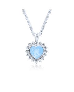 LifeStone™ Cherished Heart Cremation Ashes Pendant-Azure