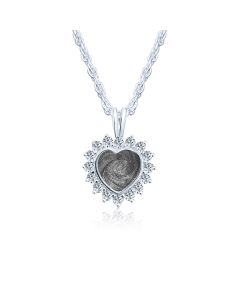LifeStone™ Cherished Heart Cremation Ashes Pendant-Midnight