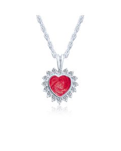 LifeStone™ Cherished Heart Cremation Ashes Pendant-Rose