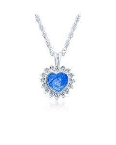 LifeStone™ Cherished Heart Cremation Ashes Pendant-Sapphire