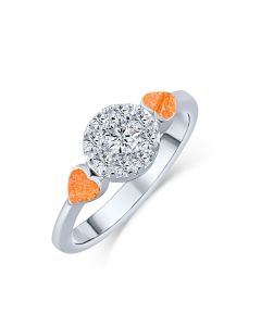 LifeStone™ Ladies Devotion Cremation Ashes Ring-Amber-Sterling Silver