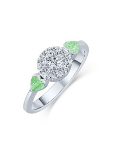LifeStone™ Ladies Devotion Cremation Ashes Ring-Apple-Sterling Silver