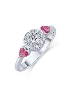 LifeStone™ Ladies Devotion Cremation Ashes Ring-Mulberry-Sterling Silver