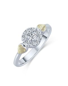 LifeStone™ Ladies Devotion Cremation Ashes Ring-Natural-Sterling Silver