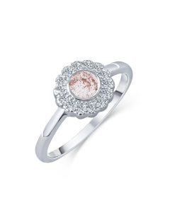 LifeStone™ Ladies Forever Fleur Cremation Ashes Ring-Sienna-Sterling Silver