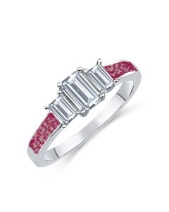 LifeStone™ Ladies Grace Cremation Ashes memorial Ring-Mulberry-Sterling Silver