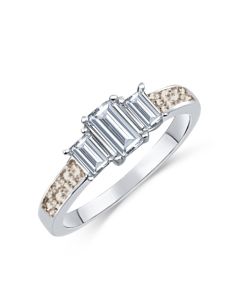 LifeStone™ Ladies Grace Cremation Ashes memorial Ring-Natural-Sterling Silver