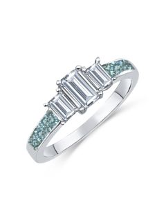 LifeStone™ Ladies Grace Cremation Ashes memorial Ring-Peacock-Sterling Silver