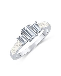 LifeStone™ Ladies Grace Cremation Ashes memorial Ring-Pearl-Sterling Silver