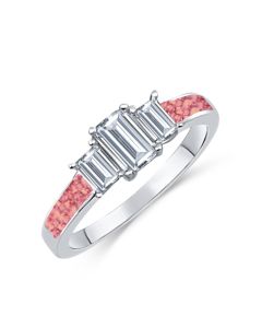 LifeStone™ Ladies Grace Cremation Ashes memorial Ring-Rose-Sterling Silver