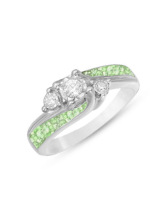 LifeStone™ Ladies Harmony Cremation Ashes Memorial Ring-Apple-Sterling Silver