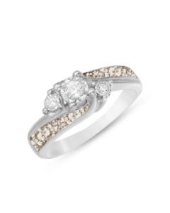 LifeStone™ Ladies Harmony Cremation Ashes Memorial Ring-Natural-Sterling Silver