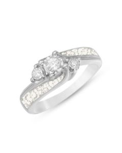 LifeStone™ Ladies Harmony Cremation Ashes Memorial Ring-Pearl-Sterling Silver