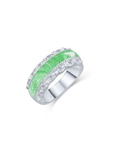 LifeStone™ Honour Ladies Cremation Ashes Ring-Apple-Sterling Silver