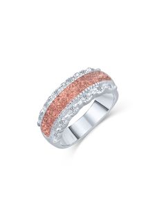 LifeStone™ Honour Ladies Cremation Ashes Ring-Sienna-Sterling Silver