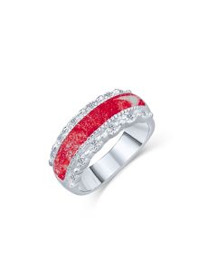 LifeStone™ Honour Ladies Cremation Ashes Ring-Rose-Sterling Silver