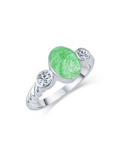 LifeStone™ Ladies Evermore Infinity Band Cremation Ashes Ring-Apple-Sterling Silver