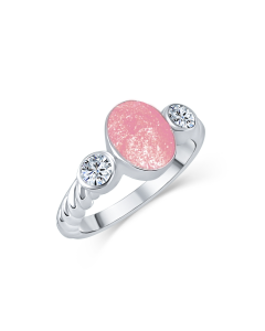 LifeStone™ Ladies Evermore Infinity Band Cremation Ashes Ring-Ballerina-Sterling Silver