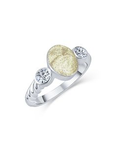 LifeStone™ Ladies Evermore Infinity Band Cremation Ashes Ring-Natural-Sterling Silver