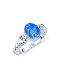 LifeStone™ Ladies Evermore Infinity Band Cremation Ashes Ring-Sapphire-Sterling Silver