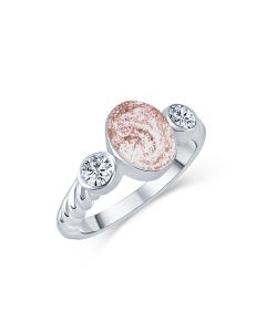 LifeStone™ Ladies Evermore Infinity Band Cremation Ashes Ring-Sienna-Sterling Silver