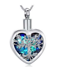 Iridescent Tree Of Life- Stainless Steel Cremation Ashes Jewellery Pendant
