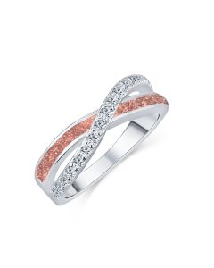 LifeStone™ Ladies Eternal Kiss Cremation Ashes Ring-Sienna-Sterling Silver