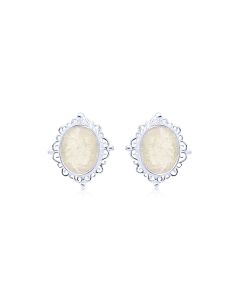 LifeStone™ Ladies Cremation Ashes Earrings -Pearl