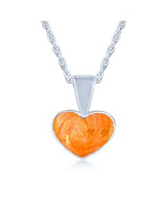 LifeStone™ Ladies Heart Cremation Ashes Pendant-Amber