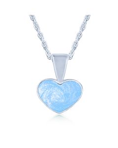 LifeStone™ Ladies Heart Cremation Ashes Pendant-Azure