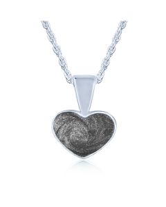 LifeStone™ Ladies Heart Cremation Ashes Pendant-Midnight