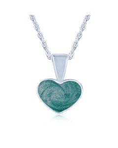 LifeStone™ Ladies Heart Cremation Ashes Pendant-Peacock