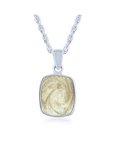 LifeStone™ Perfect Rectactangle Cremation Ashes Pendant-Natural