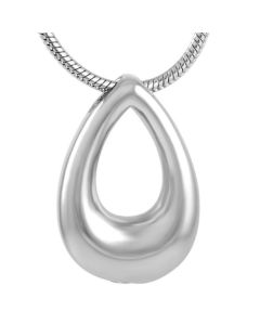 Modern Tear - Stainless Steel Cremation Ashes Jewellery Pendant