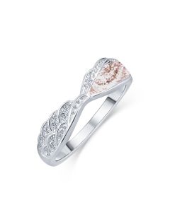 LifeStone™ Ladies Precious Wing Cremation Ashes Ring-Sienna-Sterling Silver
