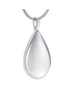 Puff Teardrop - Stainless Steel Cremation Ashes Jewellery Urn Pendant