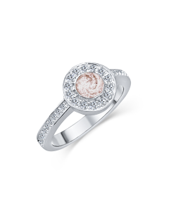 LifeStone™ Ladies Radiant Circle Cremation Ashes Ring-Sienna-Sterling Silver