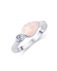 LifeStone™ Ladies Teardrop Cremation Ashes Ring-Ballerina-Sterling Silver