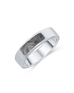 LifeStone™ Unisex Divine Cremation Ashes Ring-Midnight-Sterling Silver