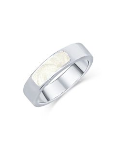 LifeStone™ Unisex Divine Cremation Ashes Ring-Pearl-Sterling Silver
