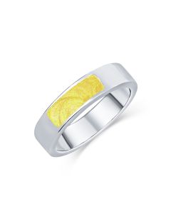 LifeStone™ Unisex Divine Cremation Ashes Ring-Daffodil-Sterling Silver