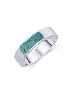 LifeStone™ Unisex Divine Cremation Ashes Ring-Peacock-Sterling Silver