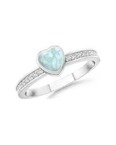 LifeStone™ Ladies Amour Heart Cremation Ashes Ring