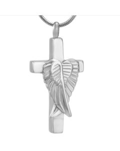 Angelic Cross - Stainless Steel Ashes Memorial Jewellery Pendant