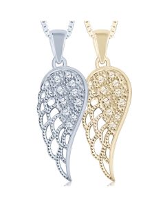 Angelic Wing Cremation Ashes Memorial Pendant
