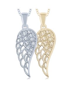 Angelic Wing Cremation Ashes Memorial Pendant